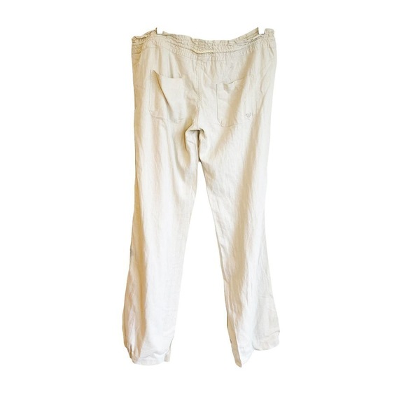 NEW ROXY WOMEN'S SEZ0 OCEANSIDE QUIKSILVER ARJNP03006 FLARED LINEN PANTS-FALL M - Picture 6 of 12